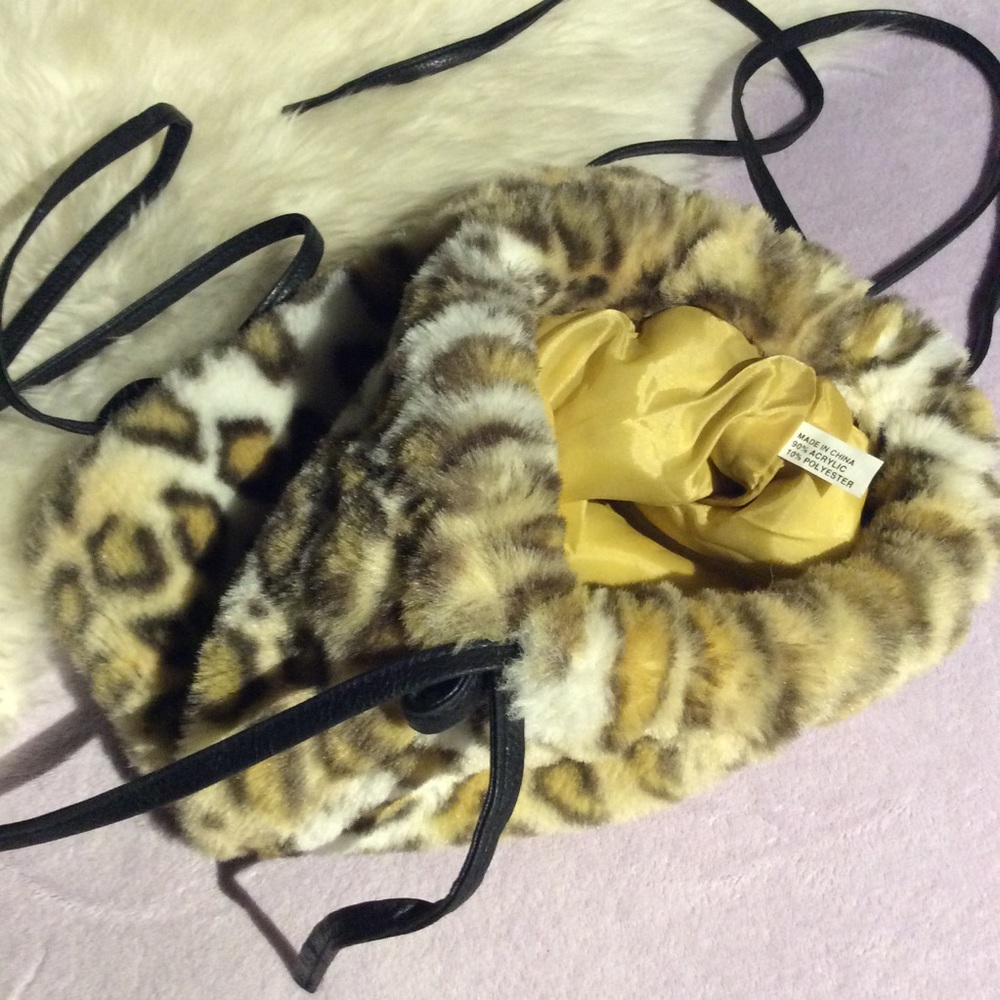 2/$8 • EUC Nasty Gal Leopard Drawstring Bag - Picture 5 of 8